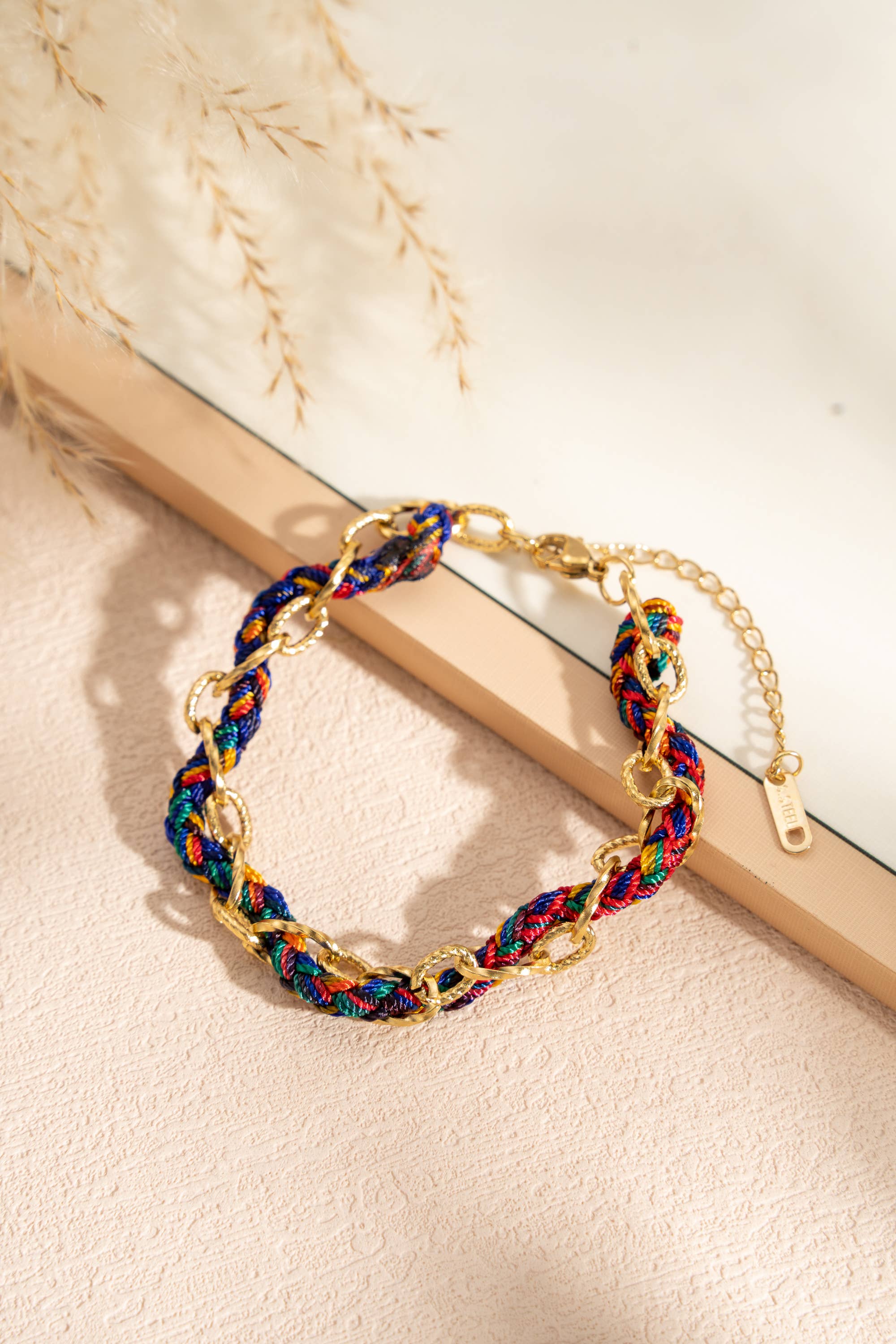 COSMOS - Wholesale Charm/Dangle Bracelet - Customizable colorful braided bracelet with links5