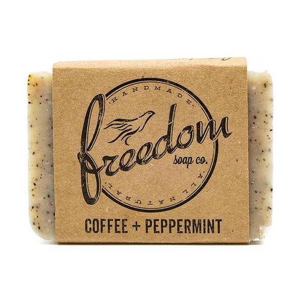 Coffee + Peppermint Bar Soap - All-Natural, Palm-Oil Free for wholesale by Freedom Soap Company
