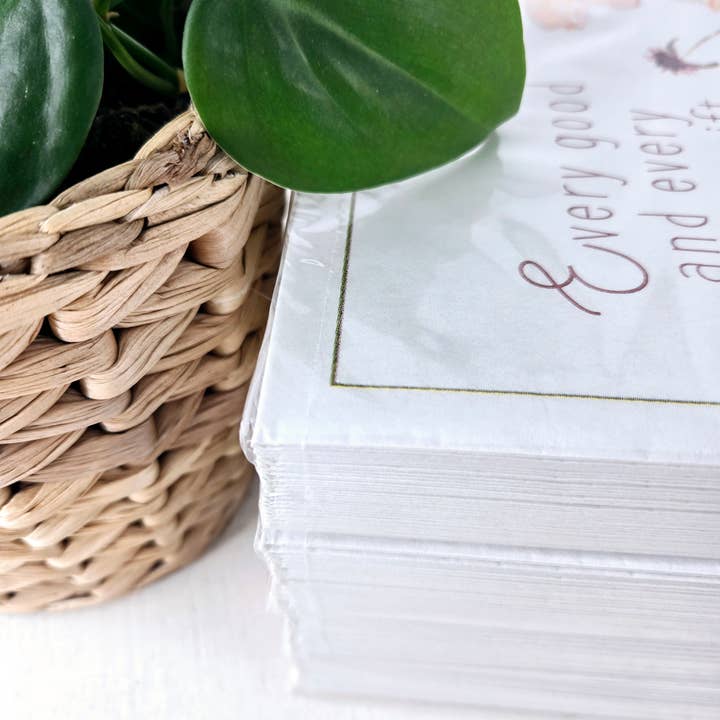 Pearls of Parchment - Wholesale Disposable Napkin - Wildflower Paper Napkins | 20 ct Scripture Napkins