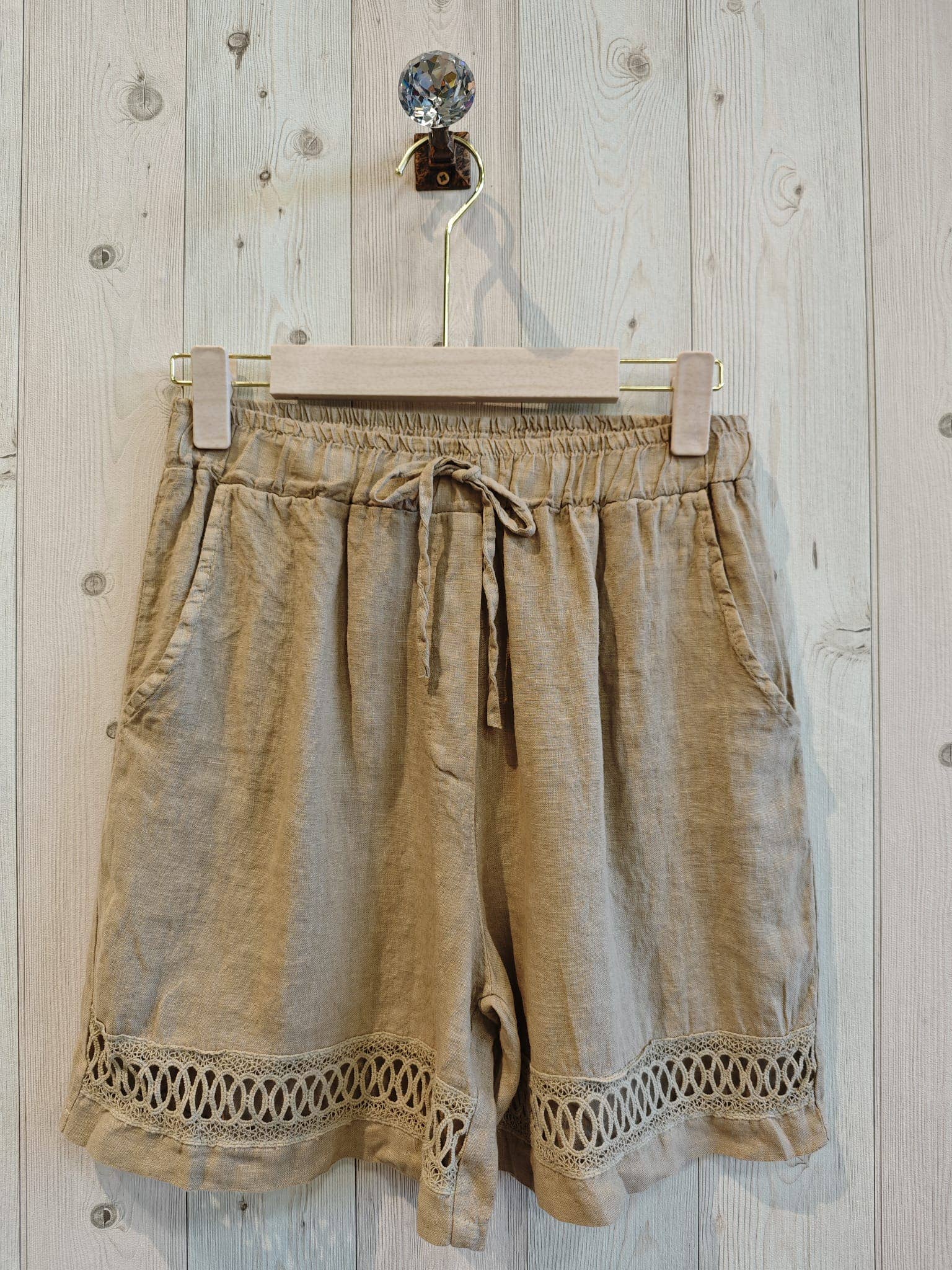 Linen & More - Vente Short – femme - RÉF 17761 SHORT EN DENTELLE LIN 100%11