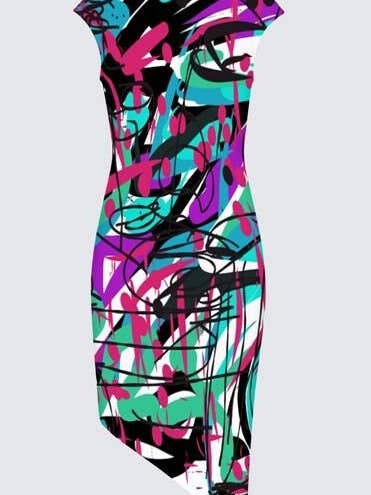 Summer23 Dress, Wearable Art by Zana for wholesale by Art by ZANA ChicZee Sustainable Living Inc.