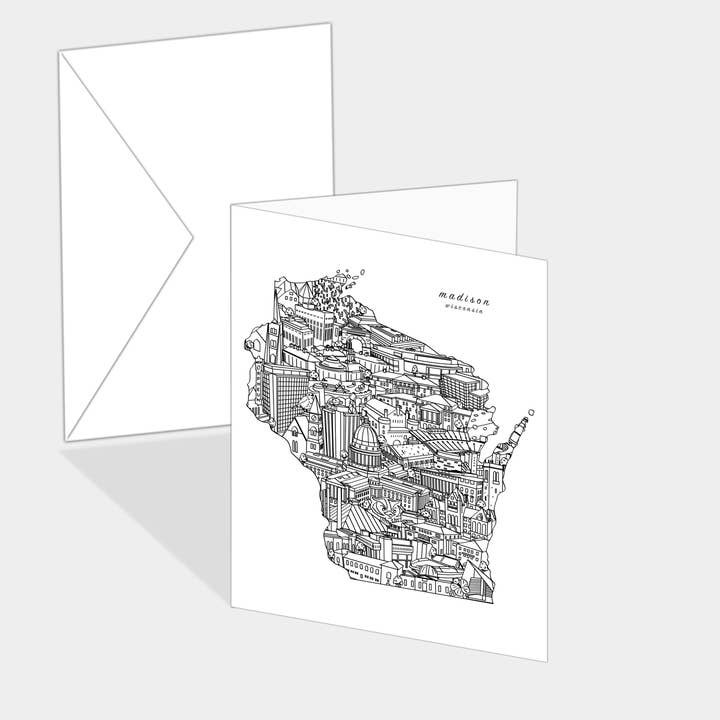 Townsville Art – Engroshandel Hverdagshilsen kort – Madison Wisconsin lykønskningskort1