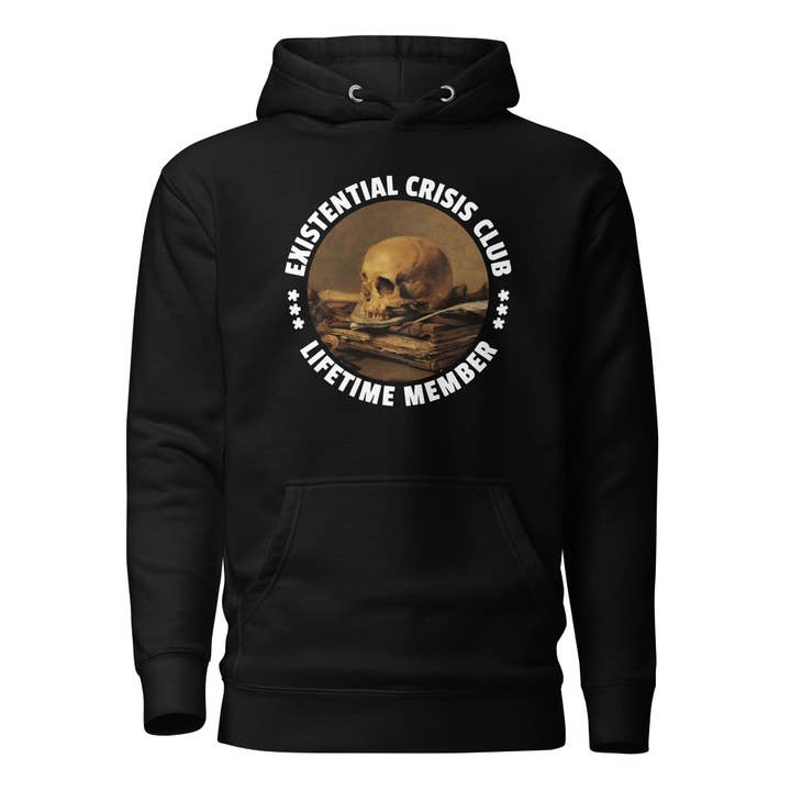 Existential Crisis Club - Lifetime Member - Premium Hoodie for wholesale by The Philosopher's Shirt