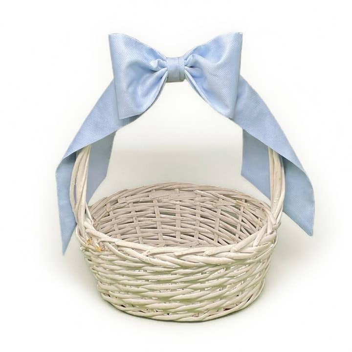 Nœud pour panier en piqué de coton personnalisé pour la vente par THE ROYALTY COLLECTION