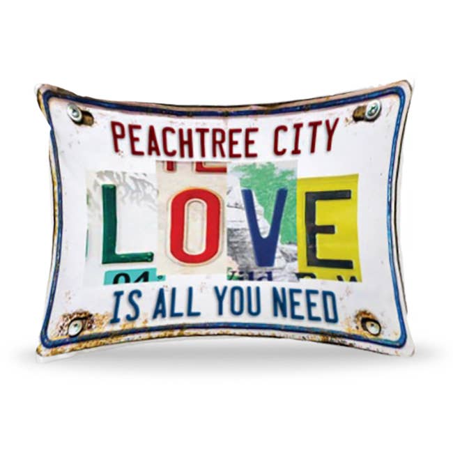 Pillow - License Plate Love is all you need (name drop) for wholesale by Mariasch Studios