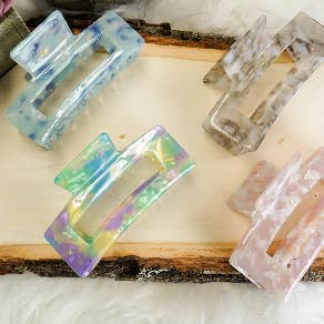 Large Tortoise Shell Hair Claw Clip|Minimalist Tortoise Claw for wholesale by littletwinkleco