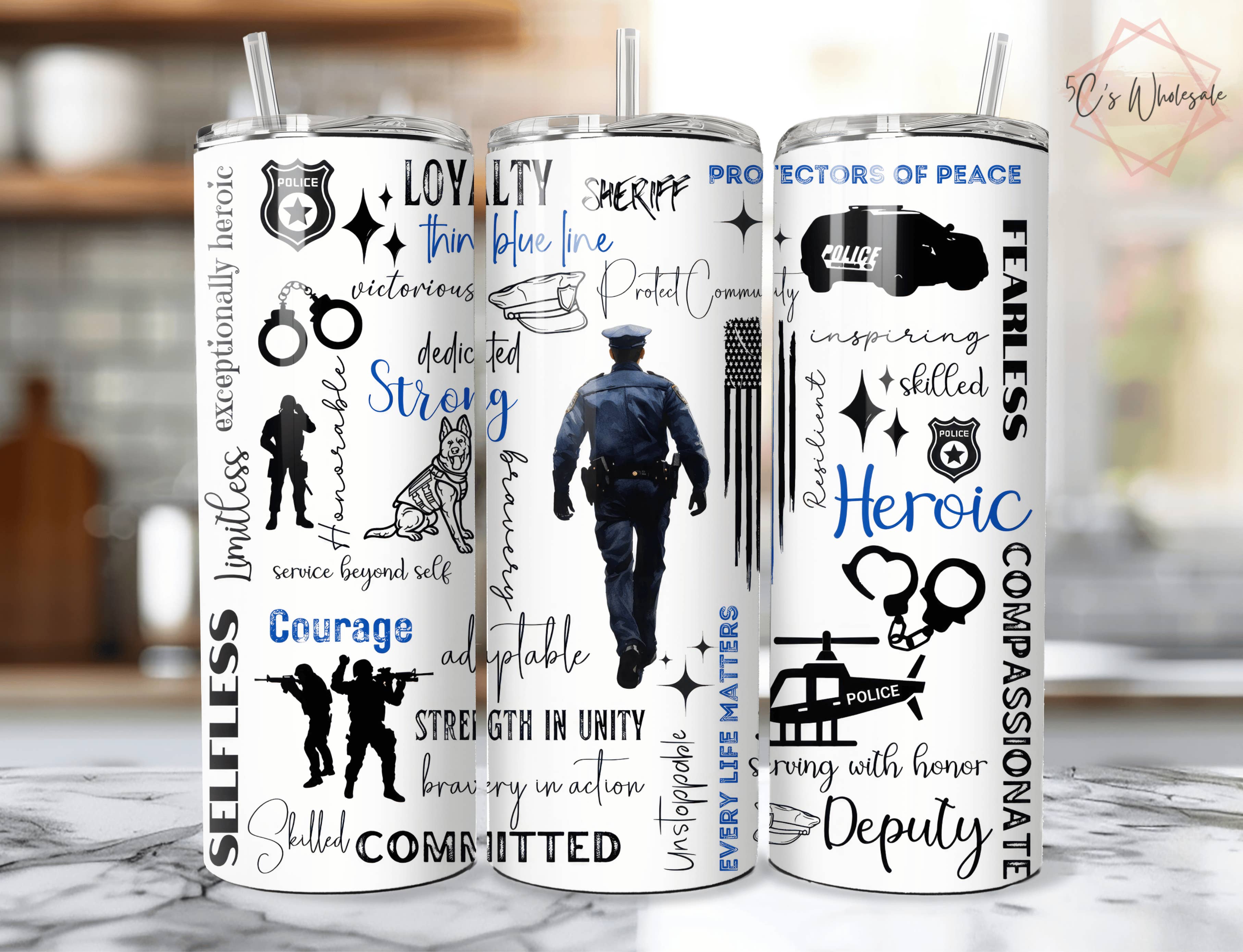 5C's Wholesale - Wholesale Insulated Mug/Tumbler - First Responder Tumbler