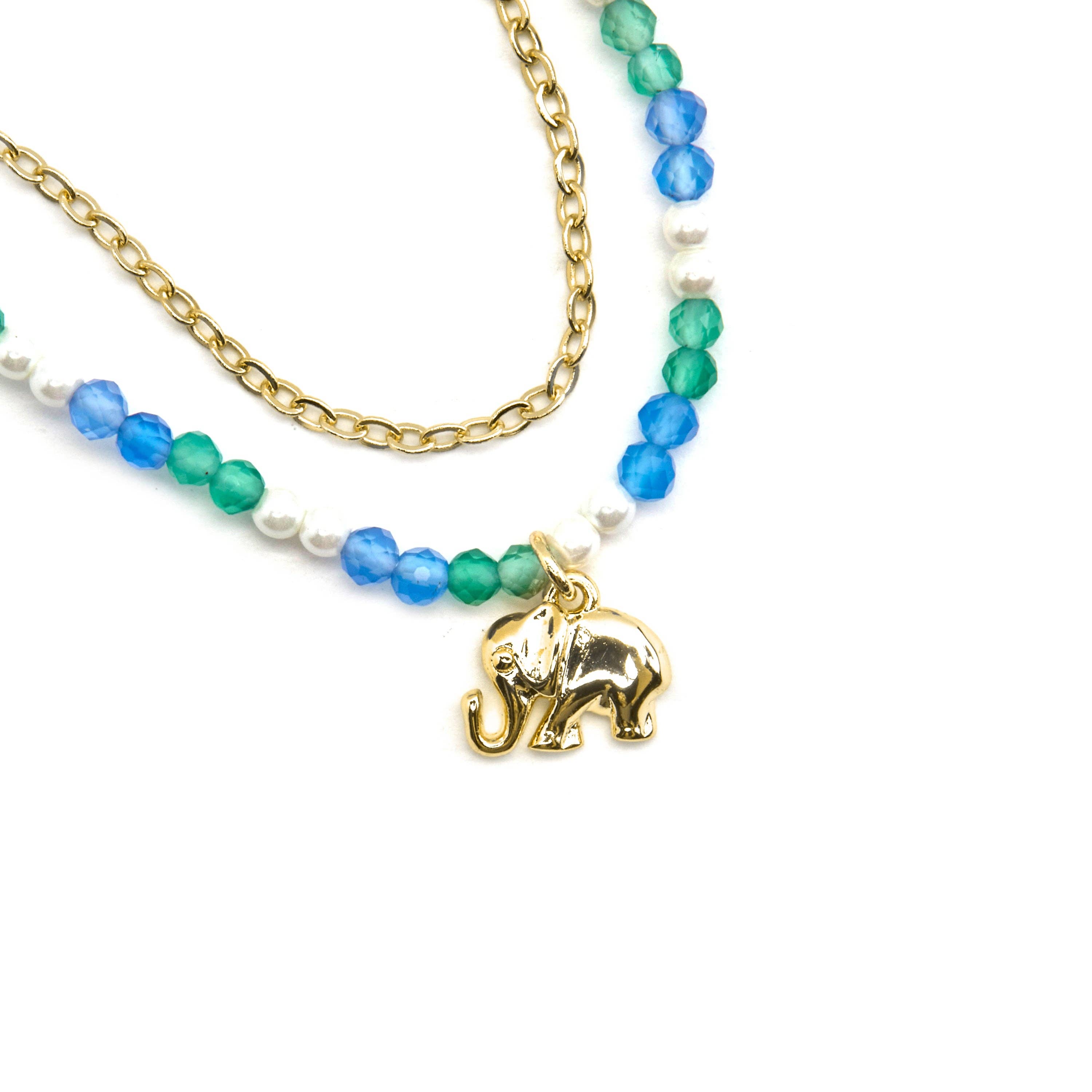 Luxenter - Wholesale Bedelarmbandje - Luxenter armband van 925 sterling zilver en donkerblauw kristal met 18k goudafwerking - Dirhum2