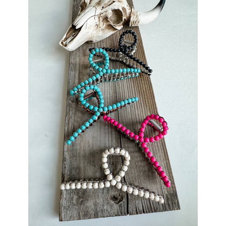 Boho Ranch Shop - Wholesale Haarclip - Dames - Grote westerse metalen haarspeldklauw met banaan