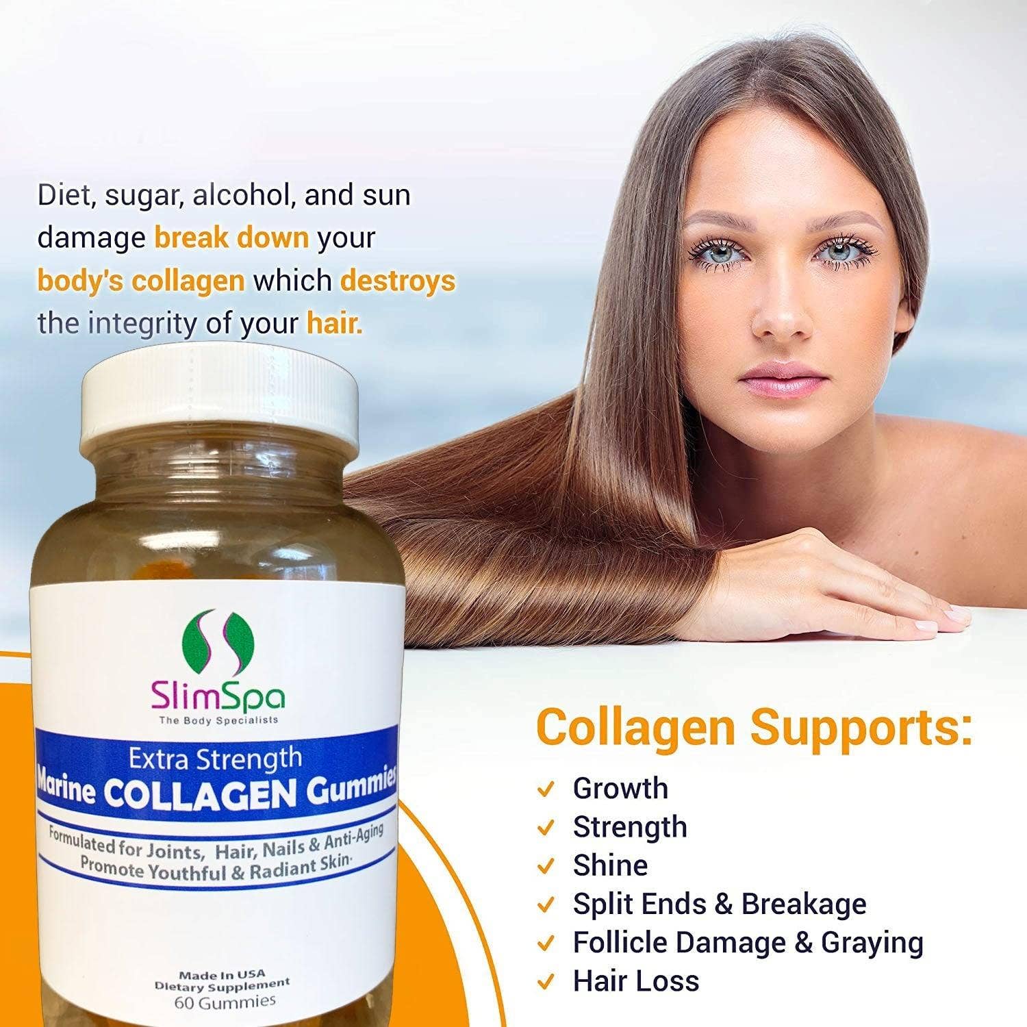 SlimSpa The Body Care Specialists - Wholesale Oral Supplement/Vitamin - Marine COLLAGEN Gummies (60)4