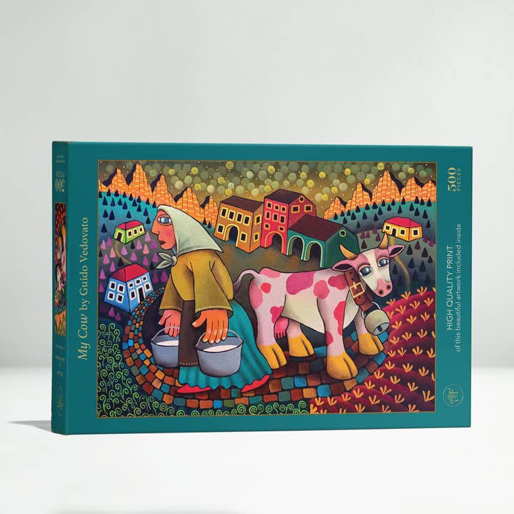 Art & Fable Puzzle Company, LLC - Wholesale Puzzle - Adult - NEW! My Cow, 500-pc Velvet-Touch Jigsaw Puzzle