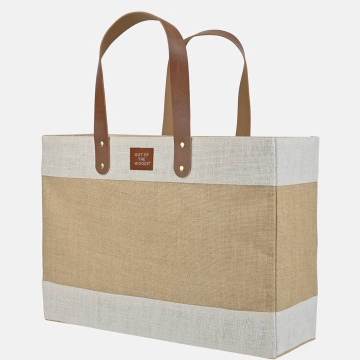 Jute Market Tote, Reusable Shopping Bag - Cream White and other Purchase Wholesale jute. Free Returns & Net 60 Terms on Faire trending on Faire.