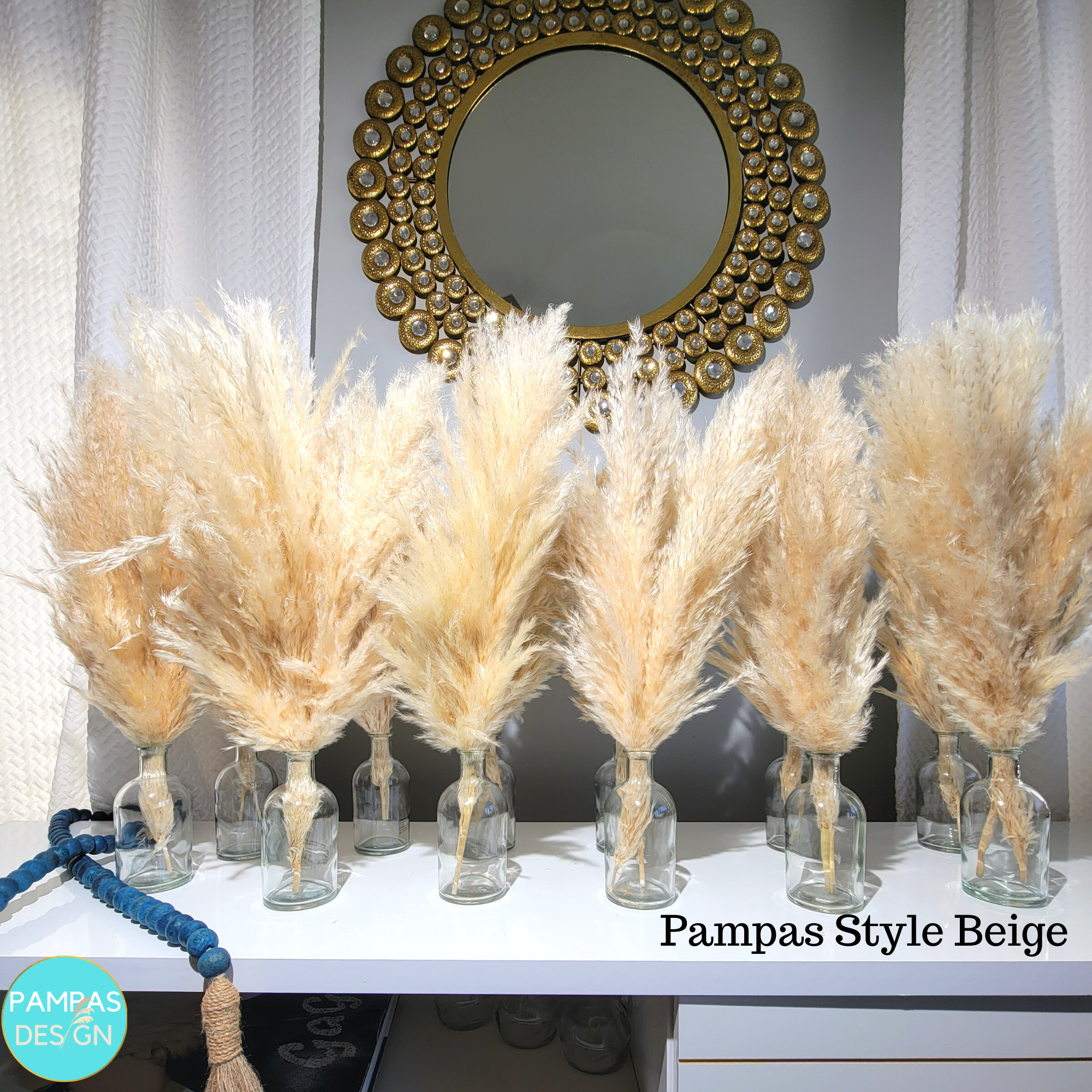 Pampas Design - Wholesale Dried/Pressed Flowers - Pampas Grass Centerpieces including Vase8