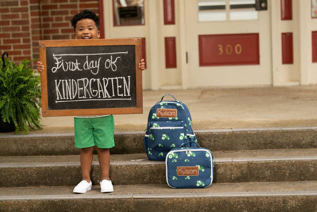 Sugar Bee Clothing – wholesale Backpack – Child – Backpack - Tractors on Navy3