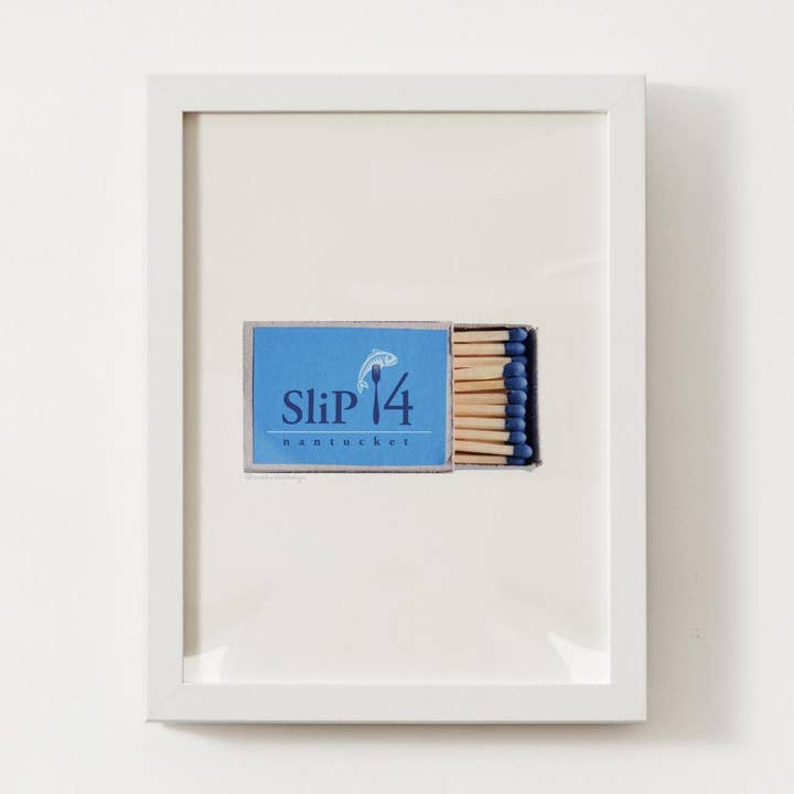 Nantucket Matchbox Print Massachusetts Wall Art Poster for wholesale by Coastal Ave. Design