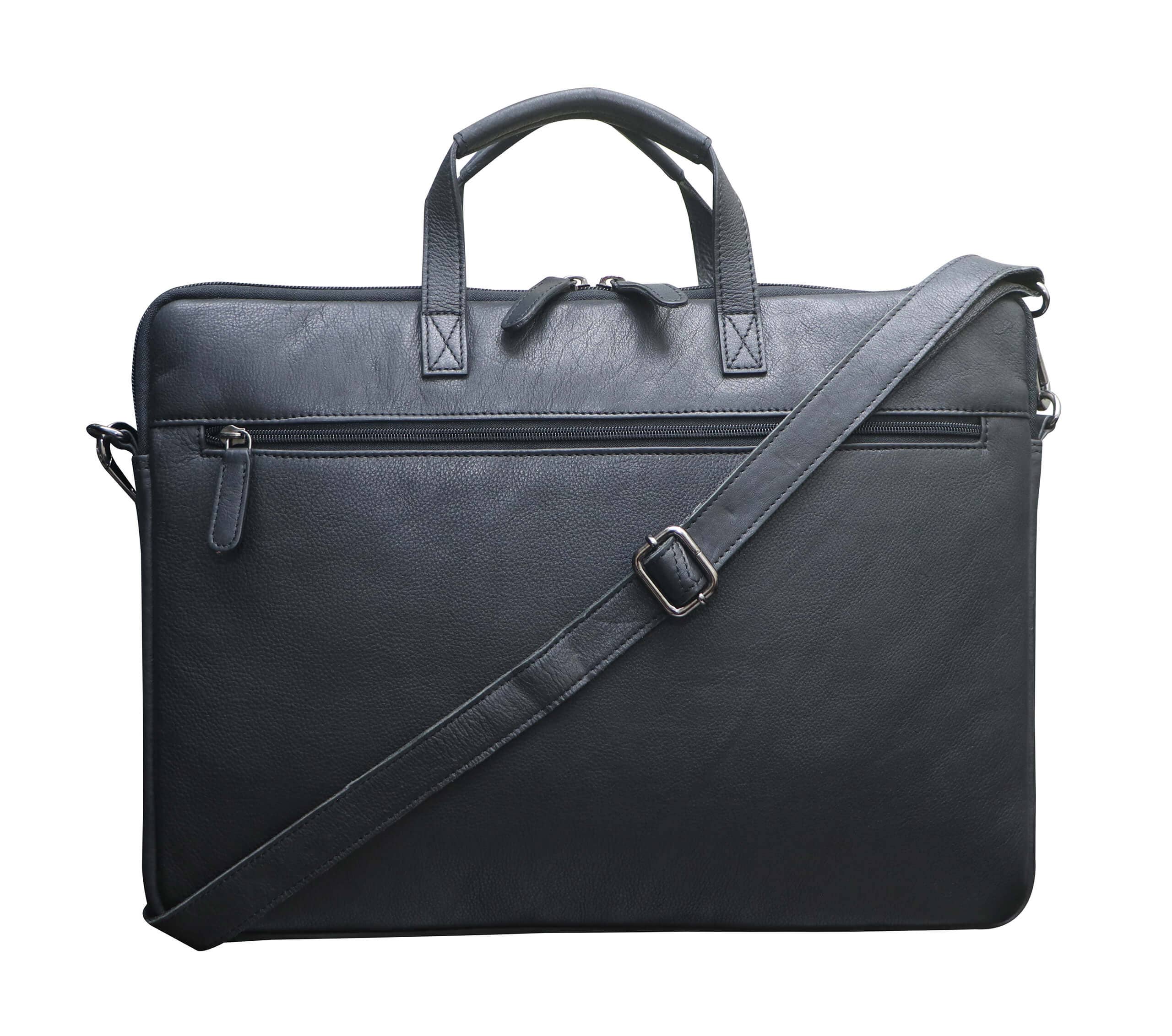 Greenwood – Mala para portátil - Unissexo por atacado – Greenwood Fred bolsa de couro para laptop de 17 polegadas com alça removível21