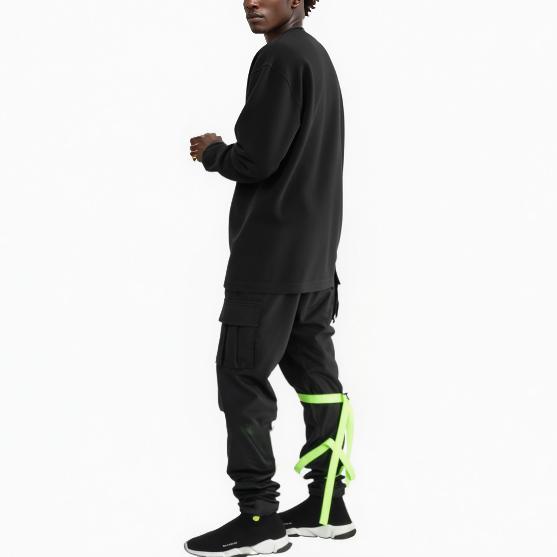 Robin K – wholesale Pants – Men's – Blank State Men's Swishy Utility Cargo Pants in Black2