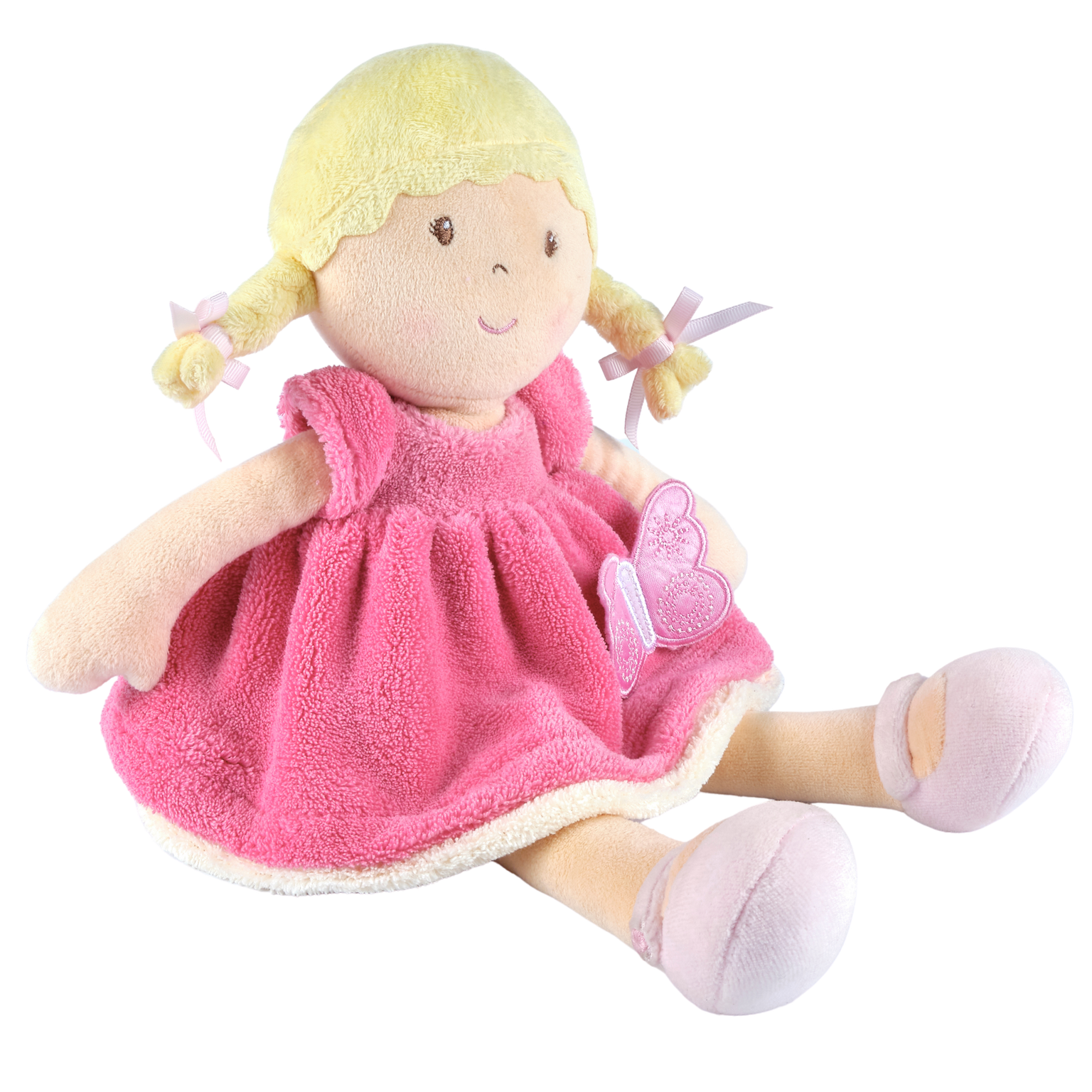 Tikiri Toys LLC - Wholesale Doll - Kids - Ria Blonde Hair with Pink and White Dress4