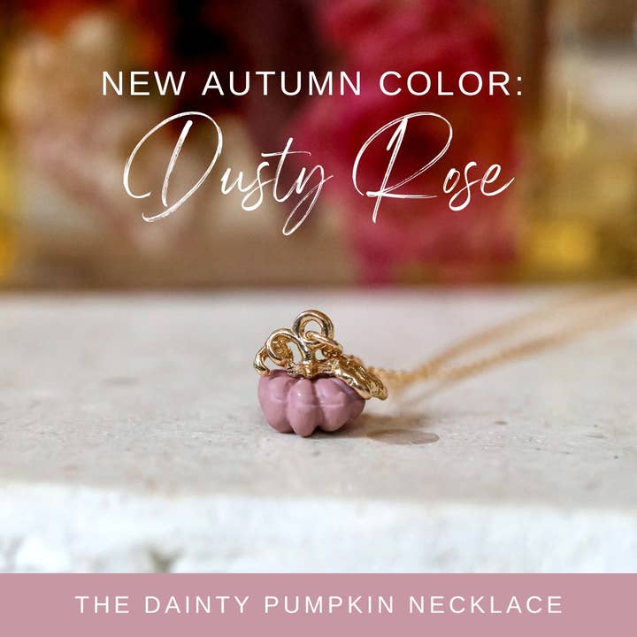 Pumpkin Charm Necklace: Fall Autumn 14kt Gold Filled for wholesale by The Gilded Witch