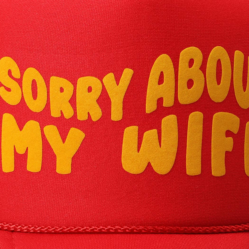 Fashion City - Wholesale Trucker Hat - Unisex - Sorry About My Wife / Husband Text Mesh Back Trucker Hat49