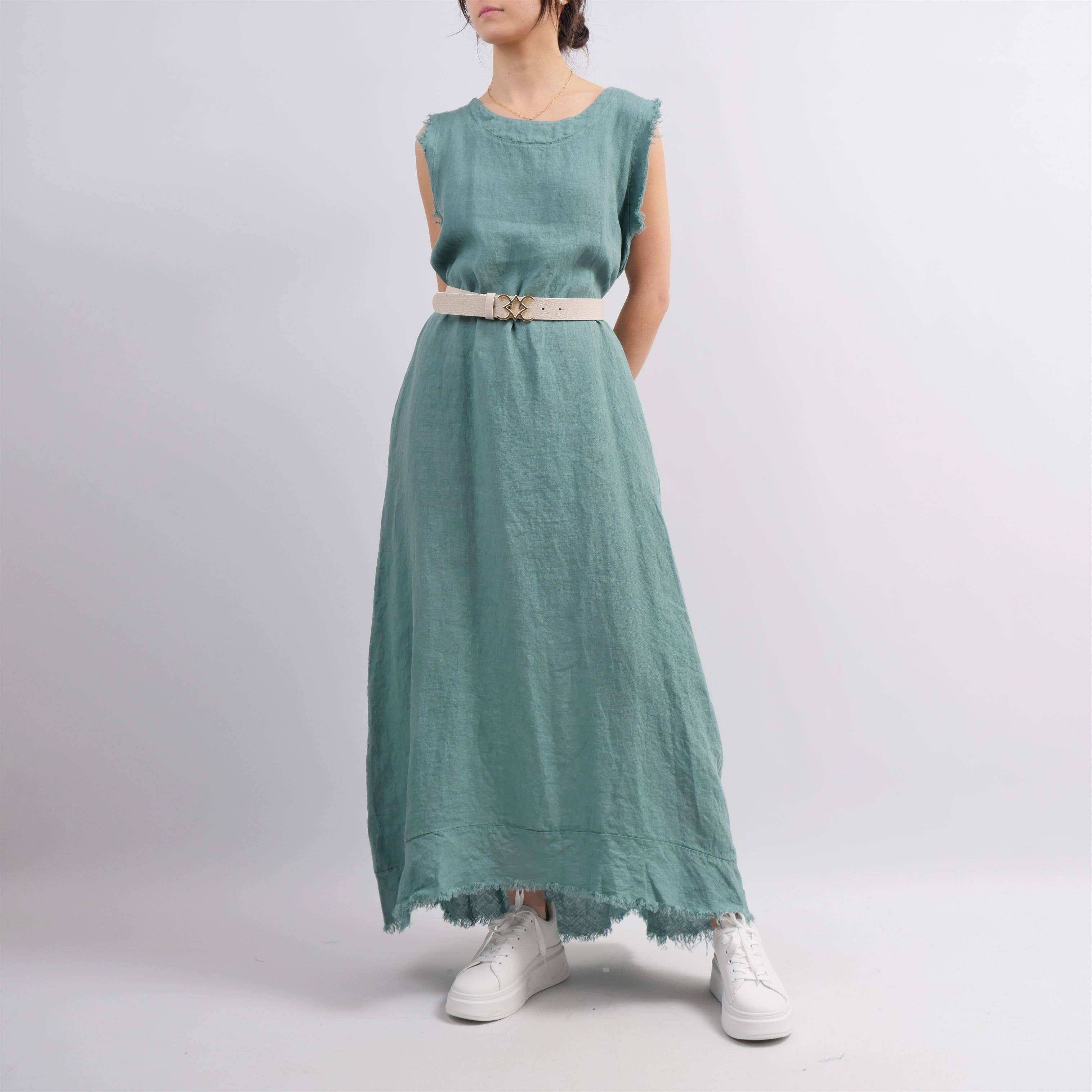 Cecile Wang – Großhandel Kleid – Damen – Langes Leinenkleid XSJ43185