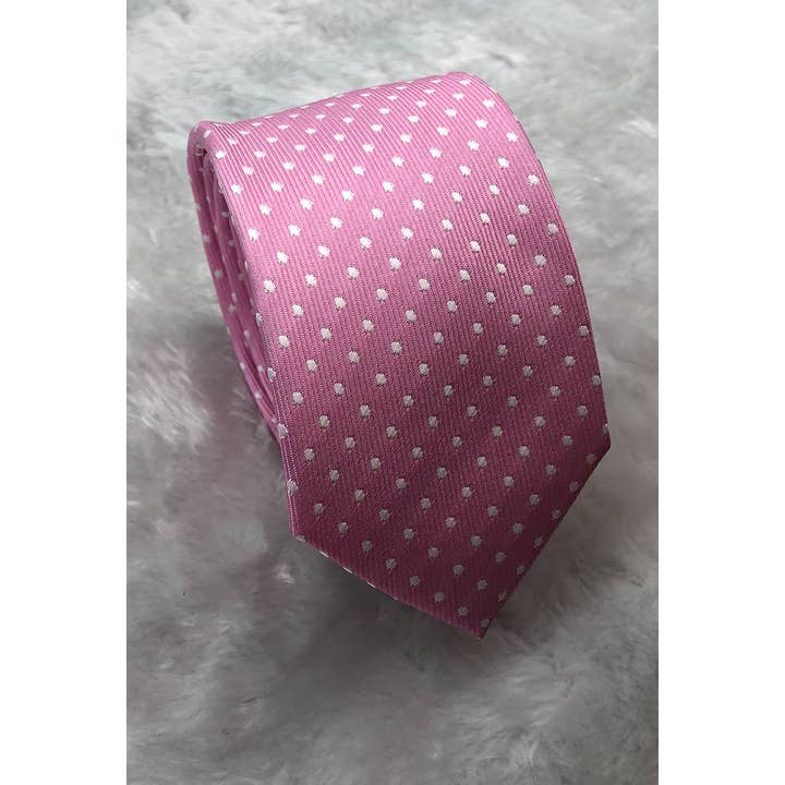 Yves Enzo - Wholesale Necktie - Men's - Printed tie - Pink1