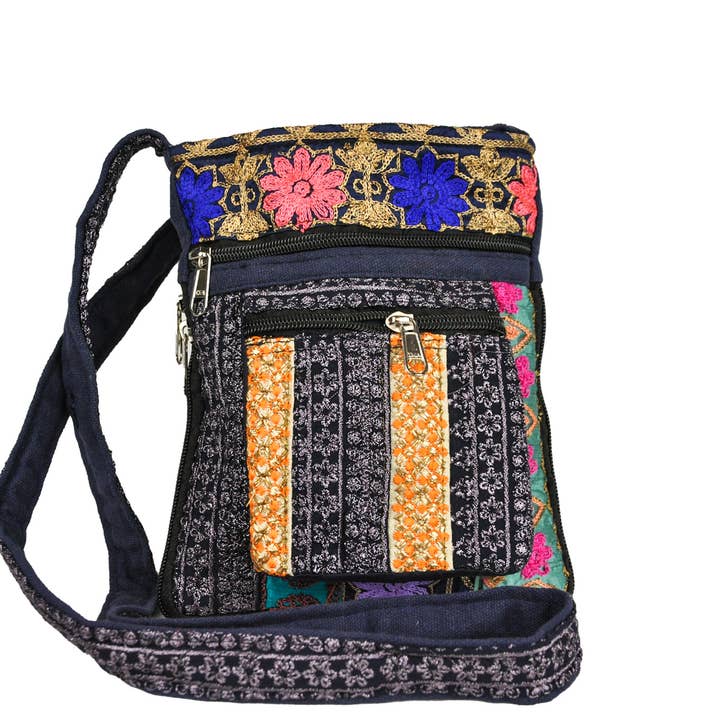 Zumki - Wholesale Crossbody Bag - Women's - Sage Embroidered Crossbody Bag8