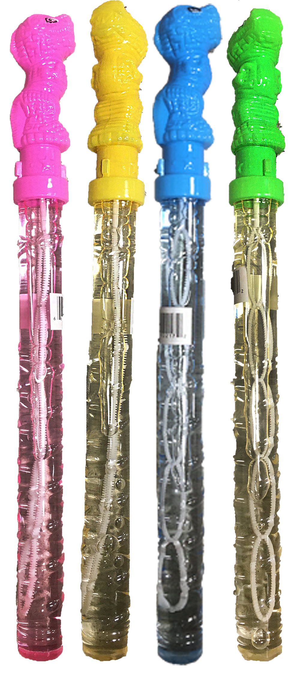 Texas Toy Distribution - Vendita all'ingrosso Bolle di sapone - Bambini - Set di bacchette a bolle di dinosauro, set di 24 bacchette in 4 colori2