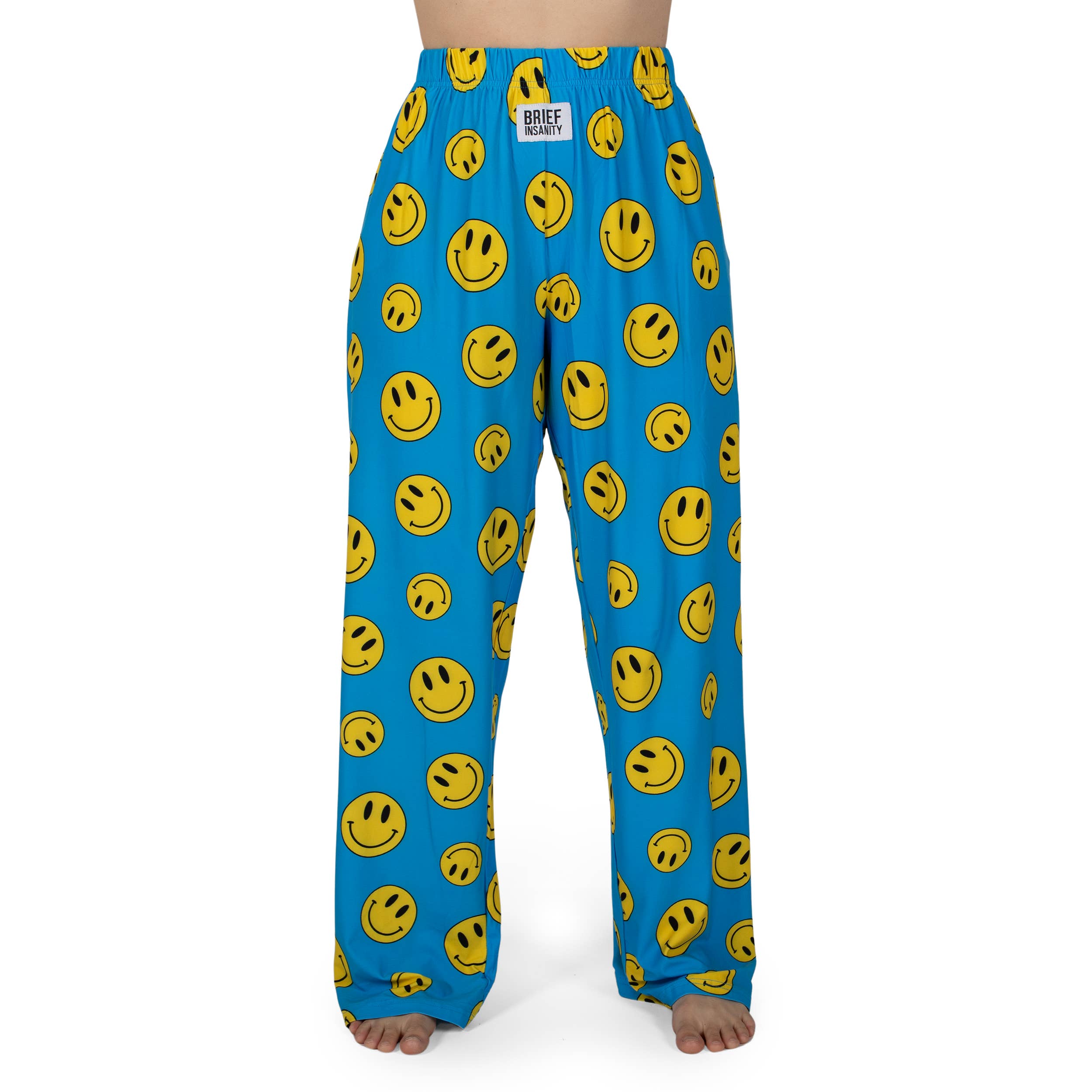 BRIEF INSANITY - Vente Bas de pyjama – femme - Pantalon de salon à motif Smiley Face