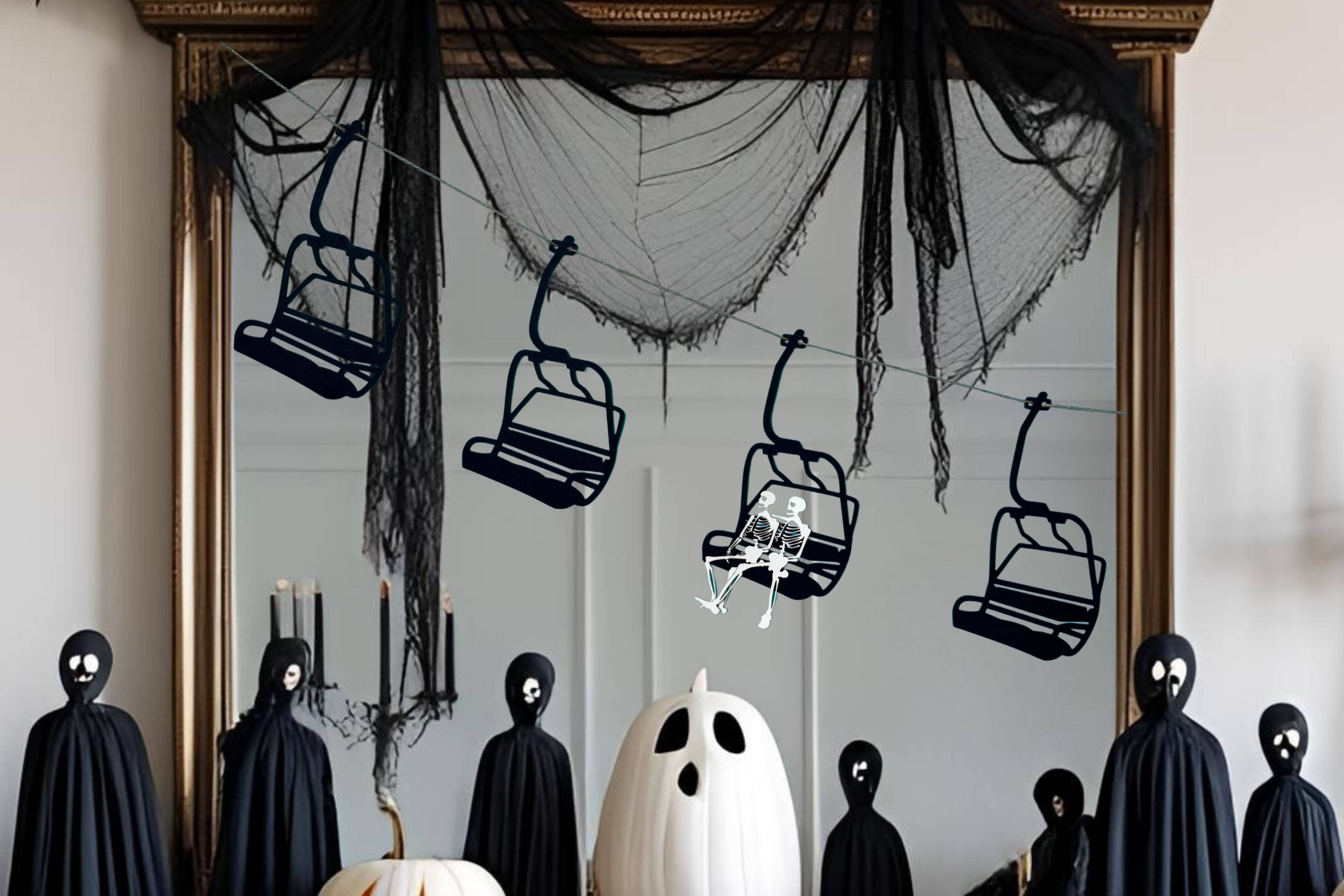Black The Halloween Chairlift Garland for wholesale on Faire