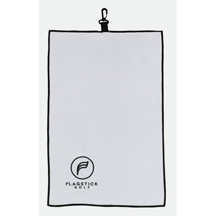 Serviette en microfibre blanc fantôme pour la vente par Flagstick Golf Apparel
