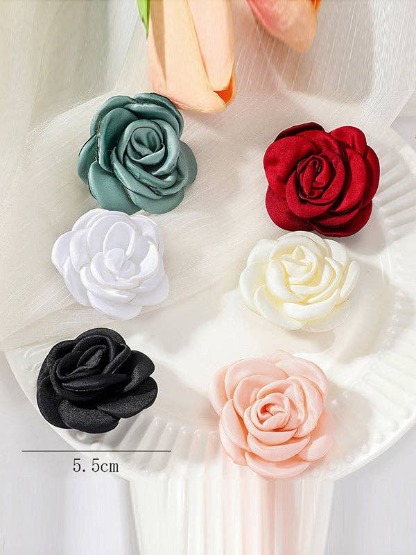 VividLux - Wholesale Brooch - Solid Color Three-Dimensional Flower Brooch Accessories5
