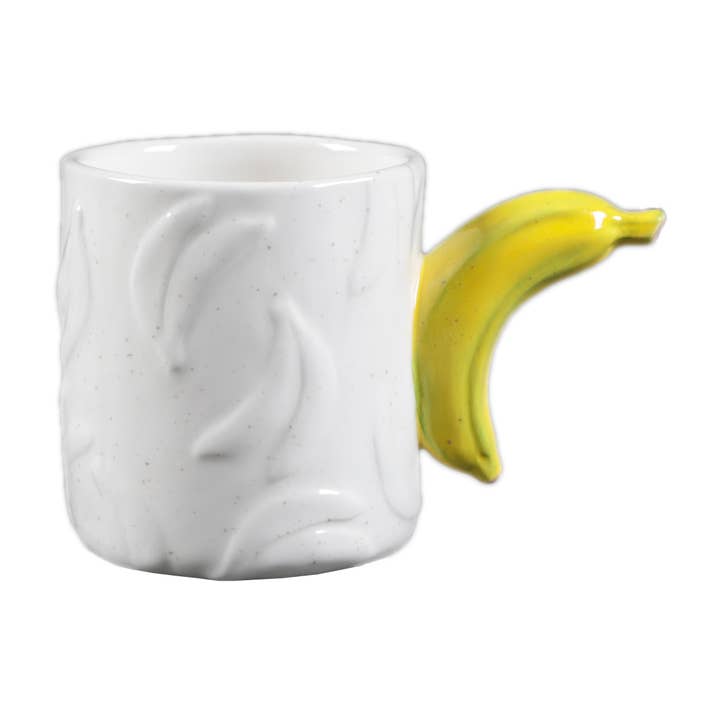 18 oz keramisk mugg med bananhandtag för wholesale av Flora Bunda Inc