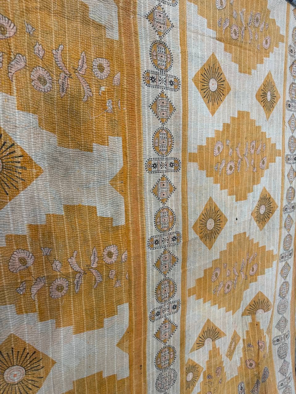 bhavnas boutique - Wholesale Quilt - Bedcover Cotton Bedspread Kantha Stitch Quilt Vintage Gudari6