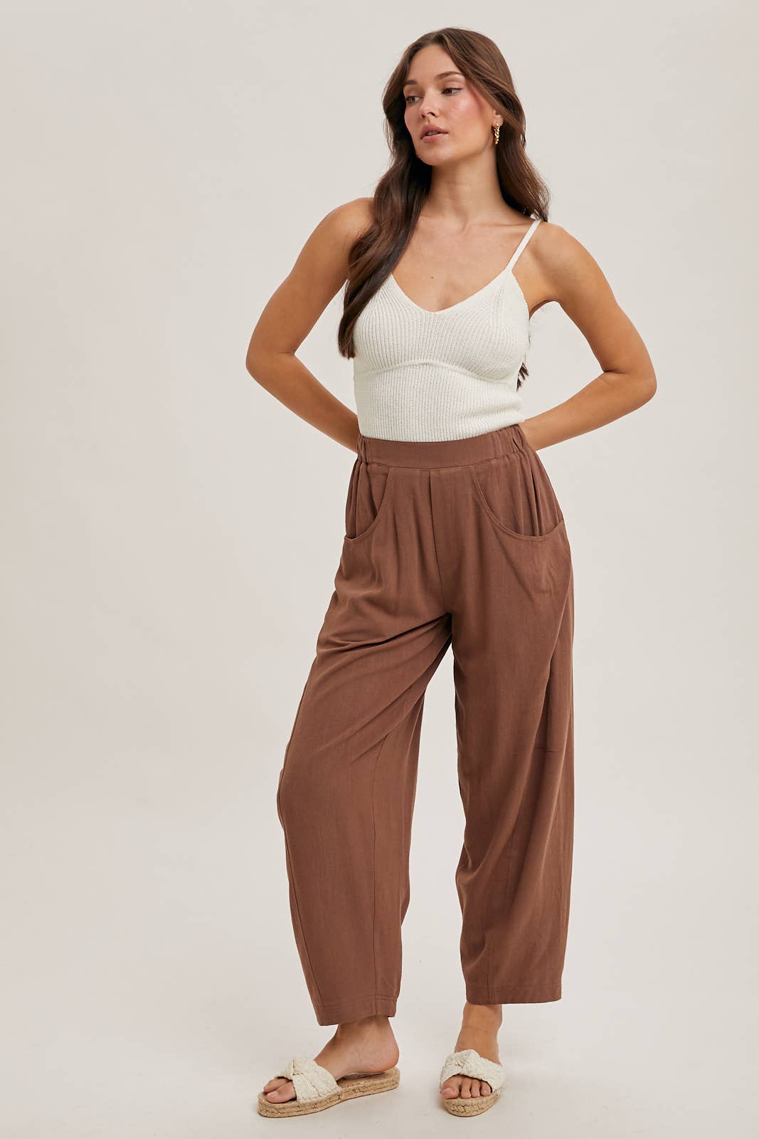Bluivy - Wholesale Pants - Women's - RELAXED BARREL PANTS WITH POCKETS7