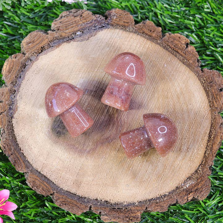 Natures Artifacts Inc - Wholesale Spiritual Stone/Crystal - Red Aventurine Mini Mushroom10