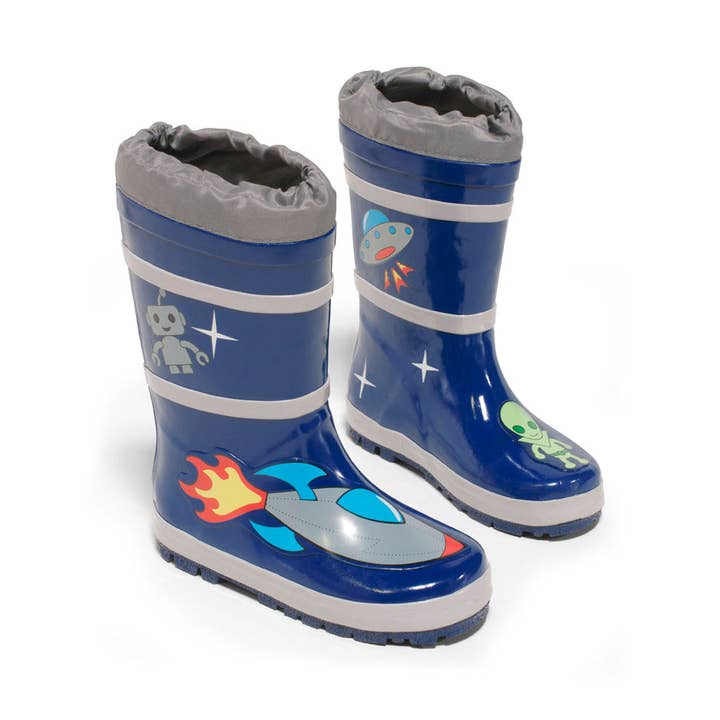 Space ship Rain Boots w/fleece liner/ great Holiday gifts! for wholesale by Kidorable