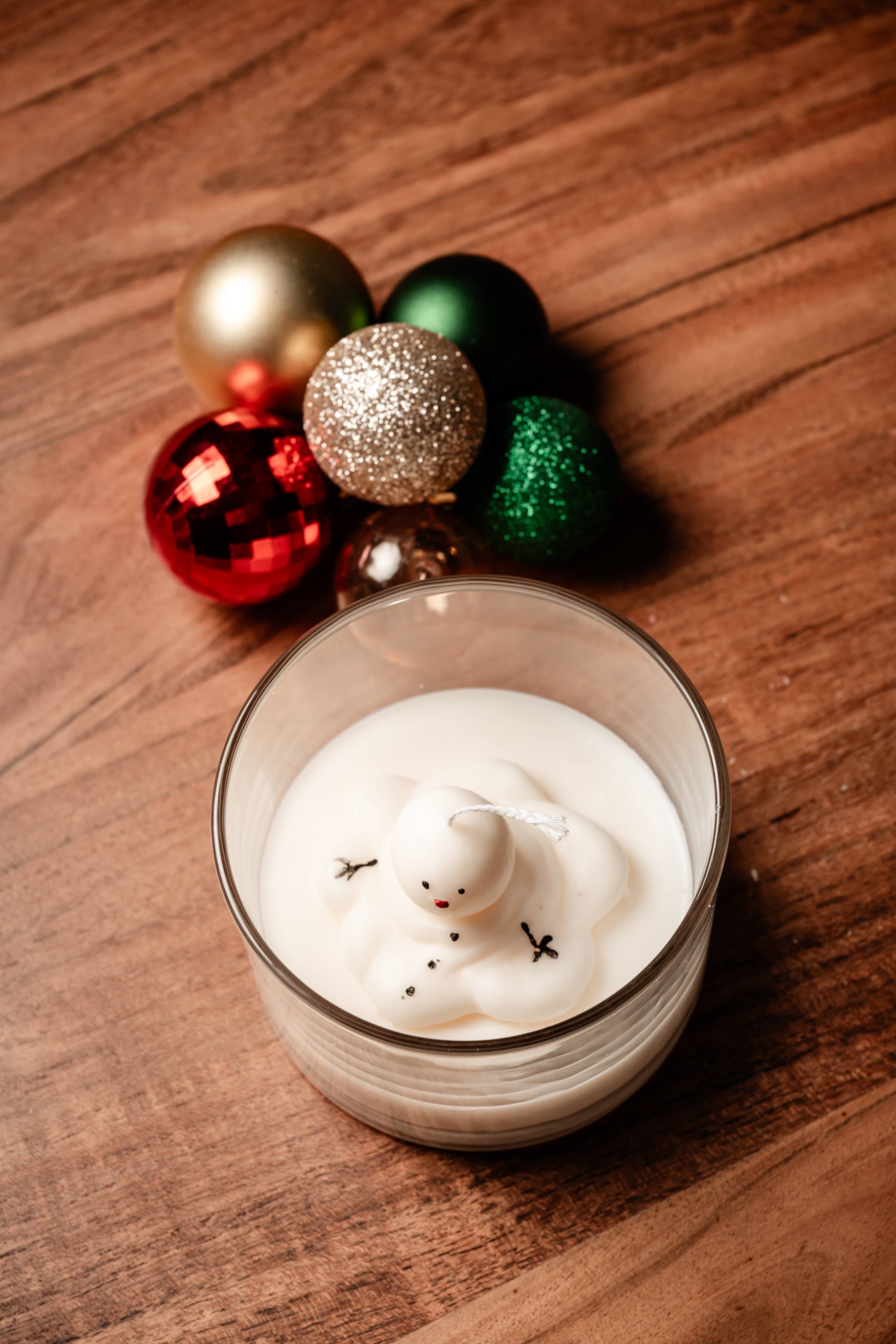 Allure CA - Wholesale Jar/Filled Candle - Melted Snowman in a Jar Candle - Christmas 2