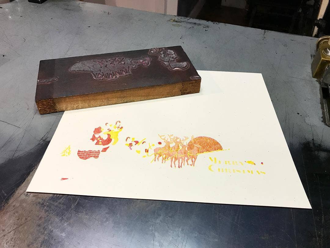 Igloo Letterpress - Wholesale Christmas Card - Merry Christmas Vintage Letterpress Card3