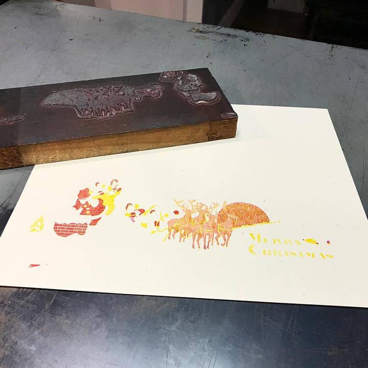 Igloo Letterpress - Wholesale Christmas Card - Merry Christmas Vintage Letterpress Card3