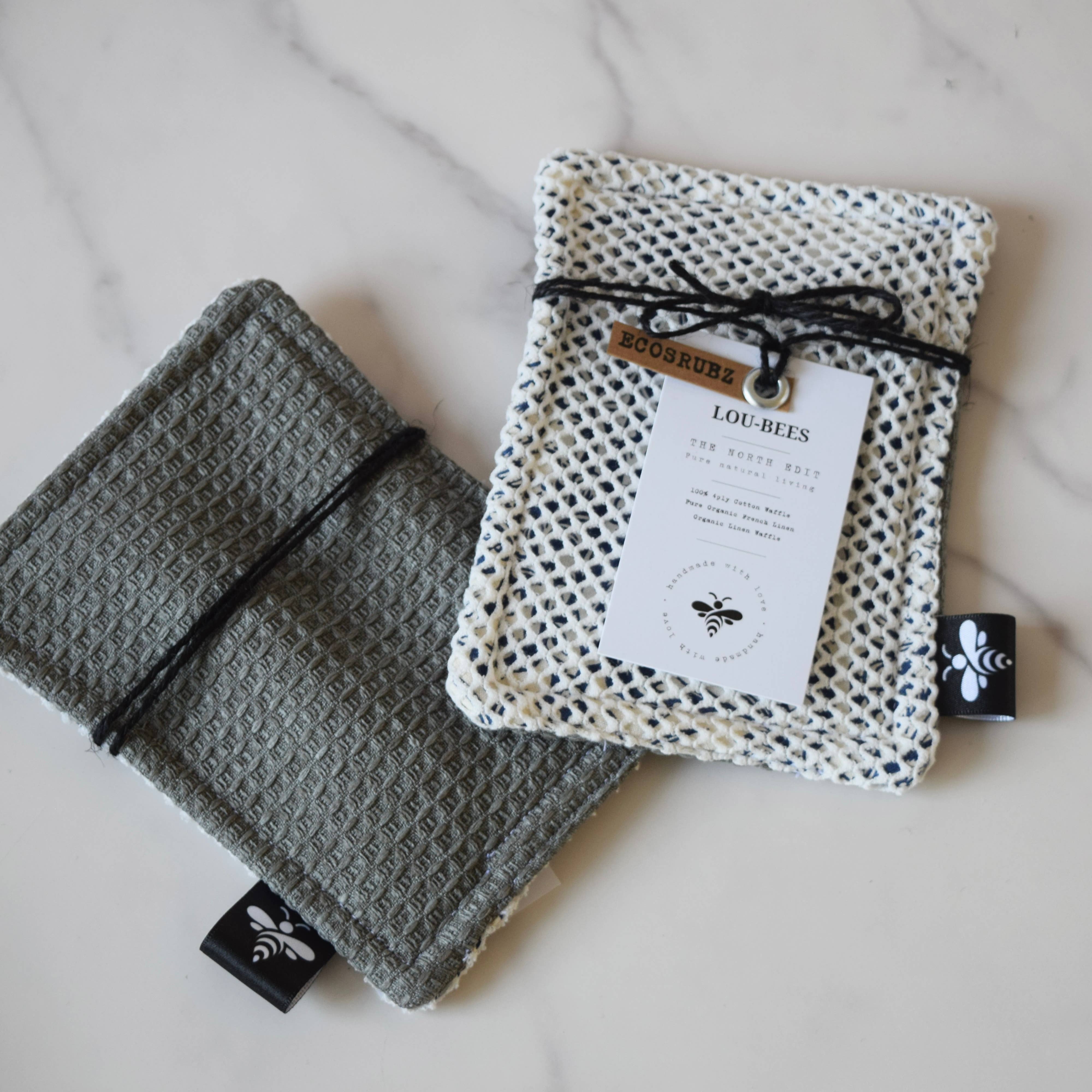 Lou Bees - Wholesale Cleaning Sponge - EcoScrubz – William Morris & Linen Zero Waste Kitchen Scrubb1