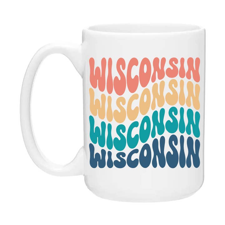 Canecas de Café em Cerâmica | Groovy Wisconsin por atacado de Creative Compass