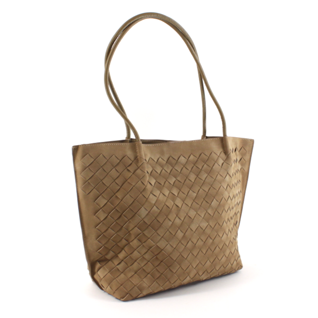 Pretty Persuasions – wholesale Bärkasse - Dam – P25095 Mockaliknande vävd mikrofiberväska i läder med påse3