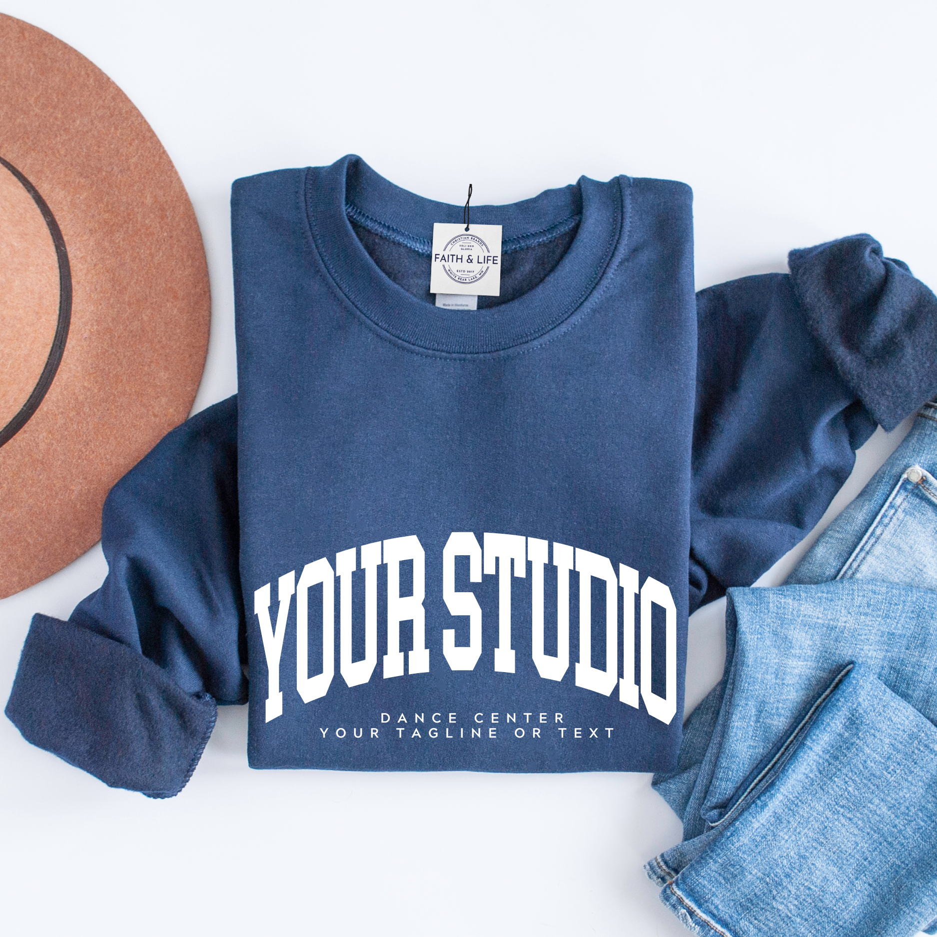 Faith & Life Christian Brands - Wholesale Sweatshirt - Women's - Custom Dance Studio or Ballet Company Crewneck Sweatshirt3