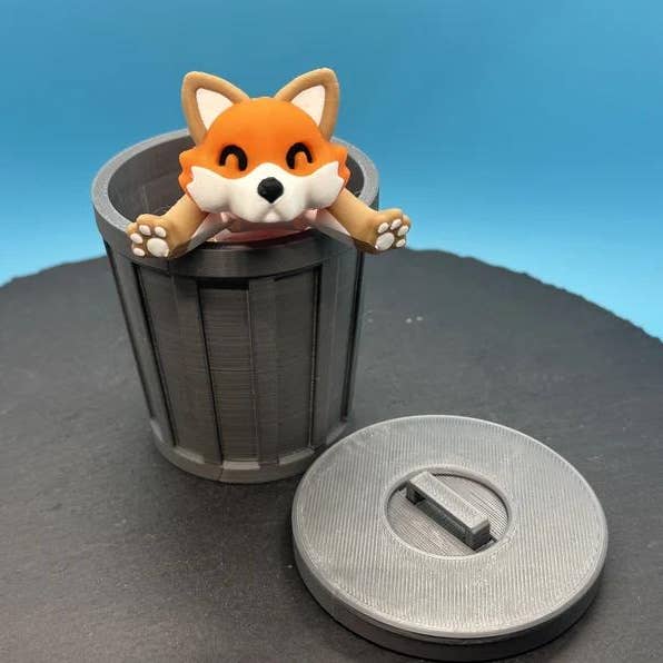 3DHotShop - Wholesale Decorative Figurine - Articulated Baby Fox / Arctic Fox