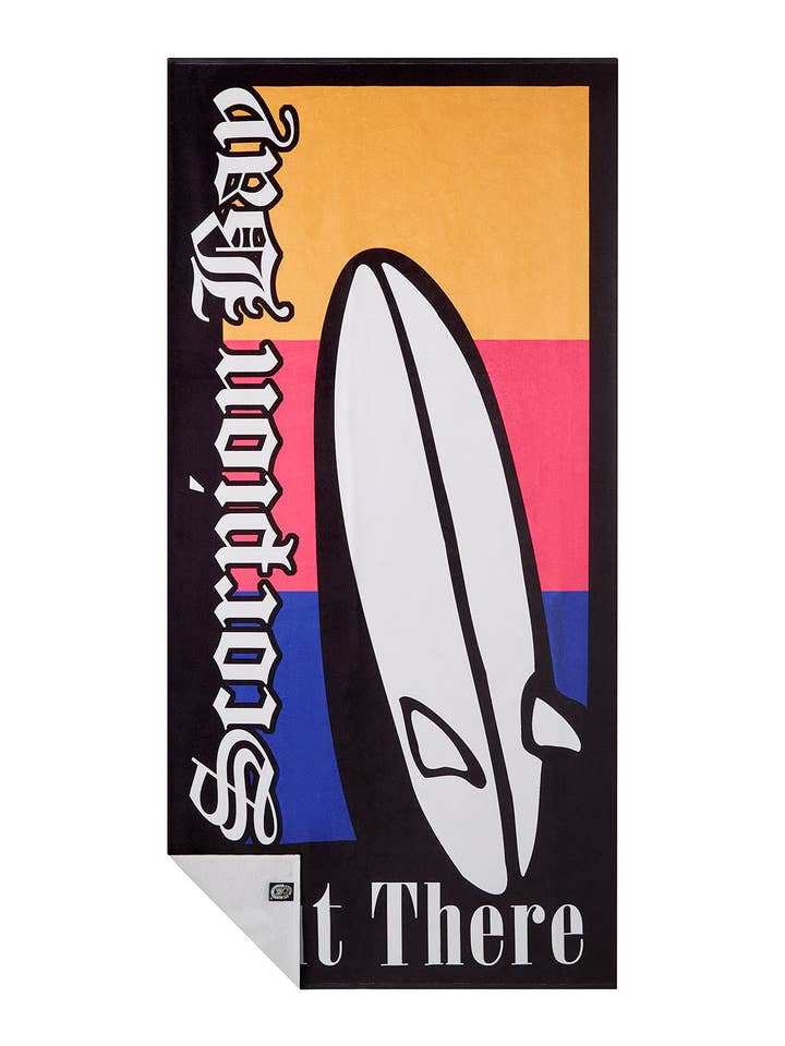 "Sunset Bay" printed beach towel for wholesale by Scorpion Bay