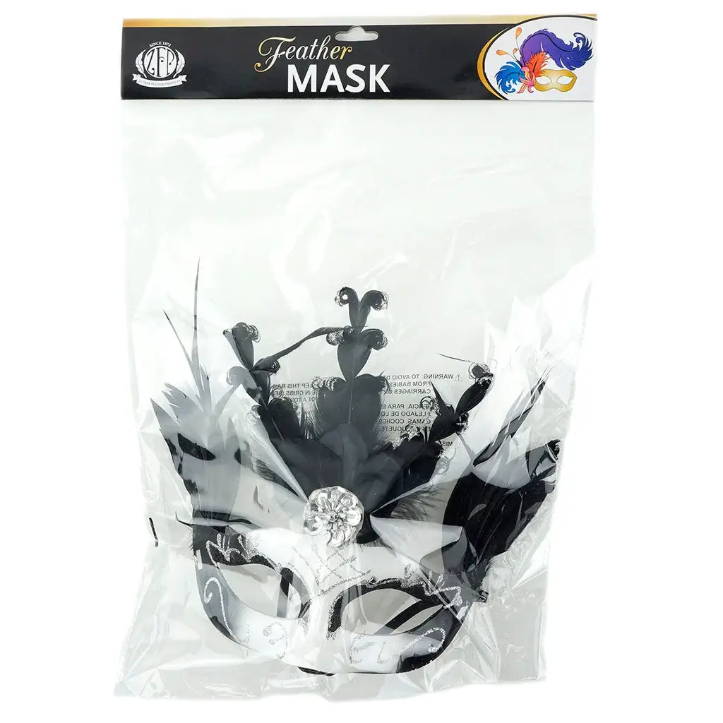 Zucker Feather Products - Wholesale Costume - Women's - Goose Feather Mask Black4