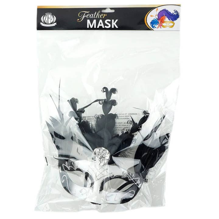 Zucker Feather Products - Wholesale Costume - Women's - Goose Feather Mask Black4