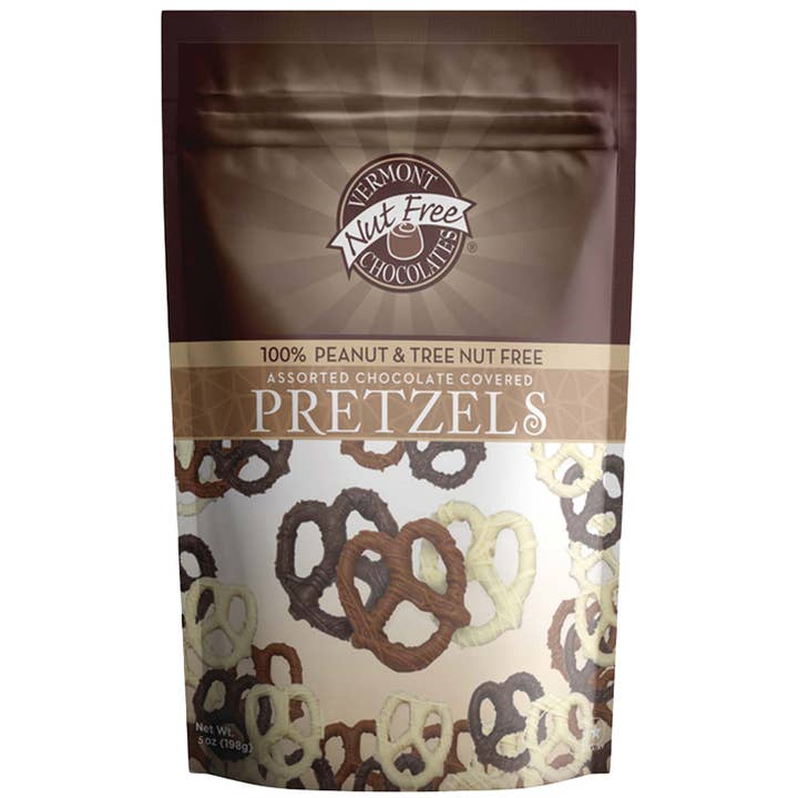 Vermont Nut Free Chocolates - Vente Friandises enrobées de chocolat - Bretzels Mini-Twist enrobés de chocolat