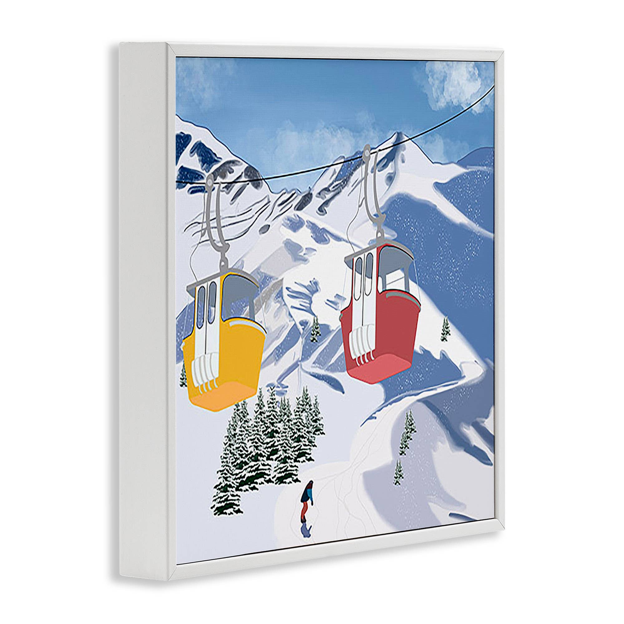 Stupell Industries - Wholesale Wall Sign - Ski Lift over Vast Mountain - Framed Wall Art15
